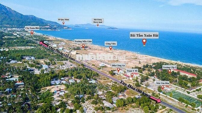 Chính chủ cần bán đất nền sổ đỏ biển KDC Xuân Hải, Phú Yên