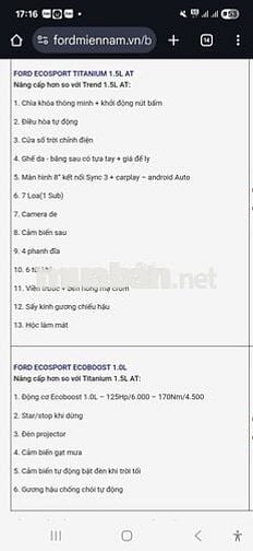 2018 Titanium 1.0 EcoBoost - 780000 km