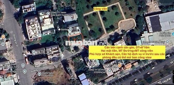 Bán Lô Đất View Công Viên 2 mặt tiền XD KS, Biệt thự, căn hộ cho thuê