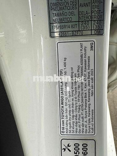 Toyota Wigo tự động G 2023 HÃNG GIẢM SÂU GIÁ BÁN