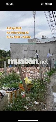 Đất Thổ Cư SHR An Phú Đông 12 Quận 12