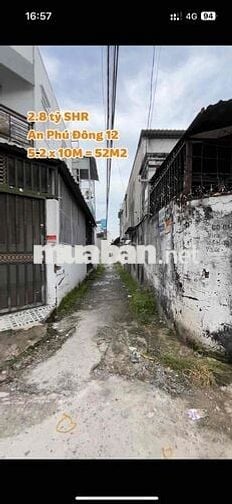 Đất Thổ Cư SHR An Phú Đông 12 Quận 12