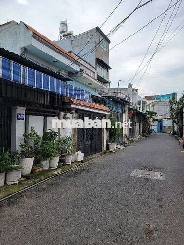 BÁN ĐẤT TẶNG NHÀ CẤP 4 HẺM XE TẢI THÔNG KINH DOANH BUÔN BÁN