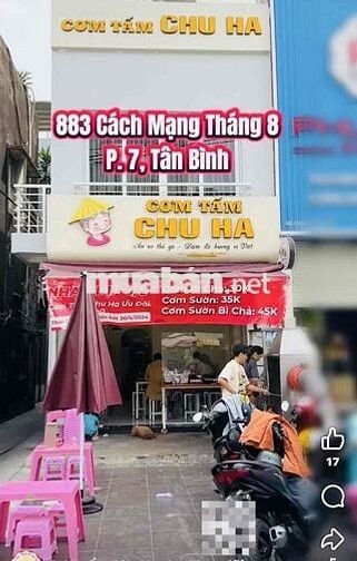 SANG MẶT BẰNG BÁN CƠM MẶT TIỀN CMT8