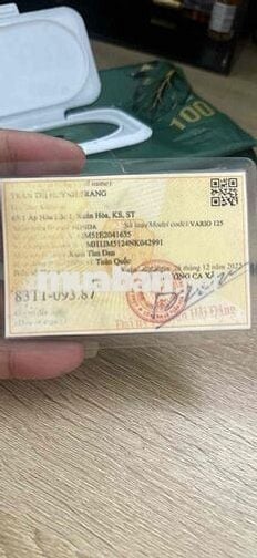 vario 125 2022 giao cavet cccd chủ