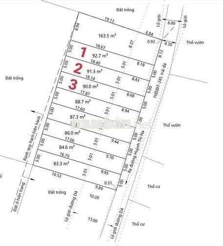 Đất thổ cư 1/Huỳnh Thị Na-Đông Thạnh-Hóc Môn.Dt 5x27~134m2~3,6ty