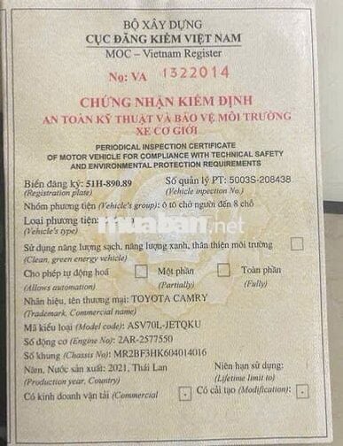 CHÍNH CHỦ BÁN Toyota Camry 2.5Q - 2021 CÒN NHƯ MỚI