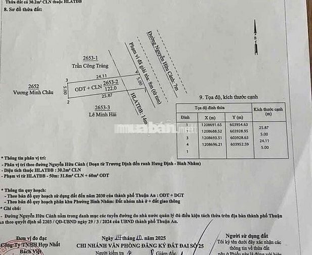 ĐẤT MT KINH DOANH BUÔN BÁN ĐƯỜNG NGUYỄN HỮU CẢNH ,LÁI THIÊU