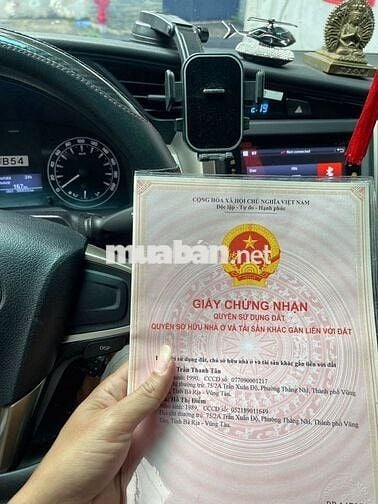 ĐẤT GẦN KHU CÔNG NGHIỆP ĐẤT ĐỎ 1 CẦN BÁN