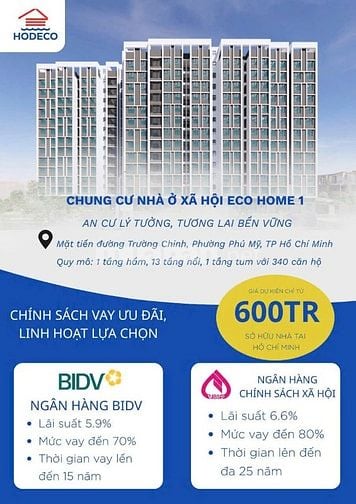 Sở hữu “NHÀ THÀNH PHỐ” cùng Eco Home 1 Phú Mỹ Chỉ Từ 600tr. 0942882192