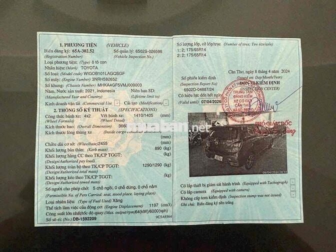 Toyota Wigo 2021, nguyên zin, tự động, 310 tr