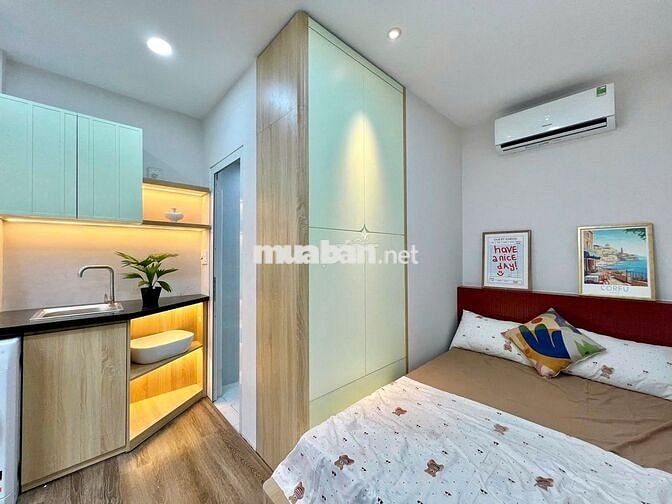 STUDIO MỚI NGAY SÂN BAY, CÔNG VIÊN LÊ THỊ RIÊNG FULL NT MÁY GIẶT RIÊNG