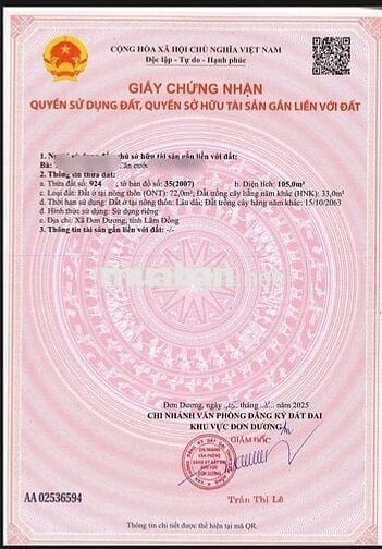 Đất nền trung tâm Thạnh Mỹ ven Đà Lạt giá chỉ 630 triệu đường nhựa 6m