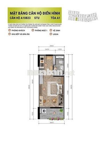 Căn 1PN/54m2 Toà A2 Sun Cora Towers Chỉ từ 2.x tỉ sở hữu ngay