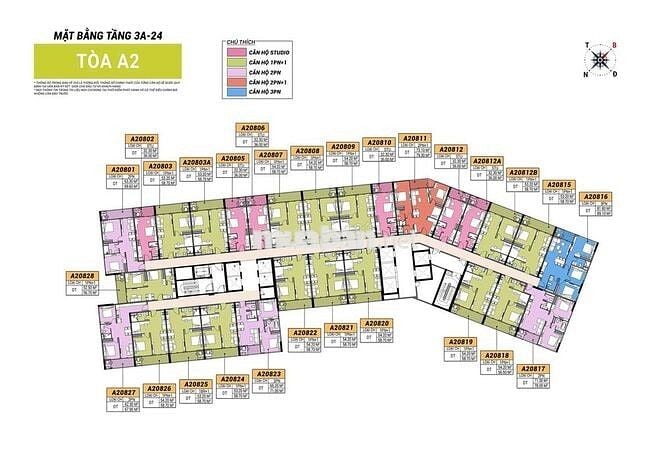 Căn 1PN/54m2 Toà A2 Sun Cora Towers Chỉ từ 2.x tỉ sở hữu ngay