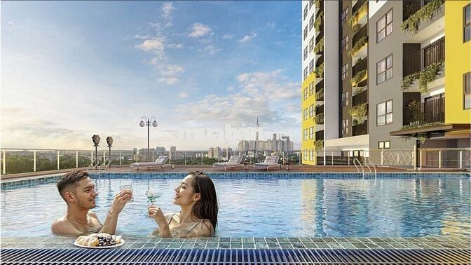 Căn hộ chung cư rộng 74m2 có 3 phòng ngủ, mặt tiền đối diện Quốc Lộ 1K