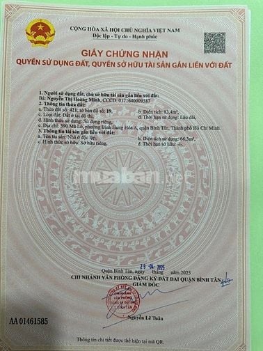 MT ĐẸP VỊ TRÍ KD ĐƯỜNG MÃ LÒ , QUẬN BÌNH TÂN