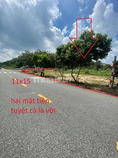 Góc 2 MT Nguyễn Thị Lắng Sổ Riêng 11x15 1tỷ450tr, Nhựa 9m,Vay Full Giá