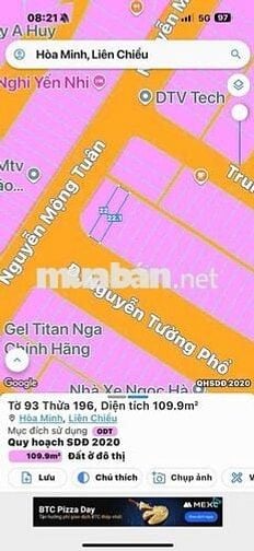 Bán lô đất MT Nguyễn Tường Phổ Hoà Minh Liên Chiểu