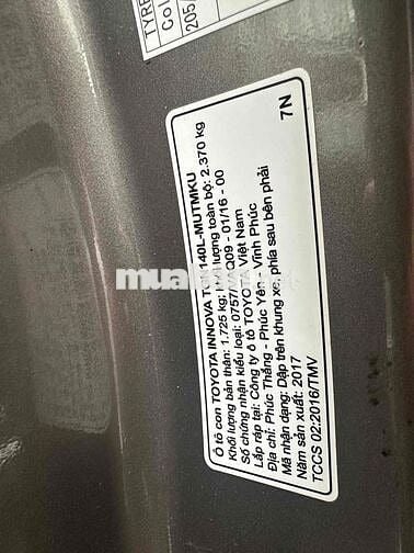 TOYOTA INNIVA G tự động 7 c xe đẹp giảm giá kịch k