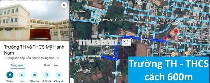 Bán đất full thổ cư 85m² ngang 7,1m giá 580tr; KDC Trần Anh - Mỹ Hạnh