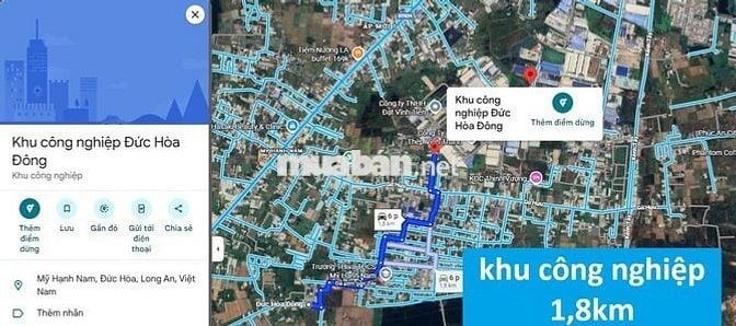 Bán đất full thổ cư 85m² ngang 7,1m giá 580tr; KDC Trần Anh - Mỹ Hạnh