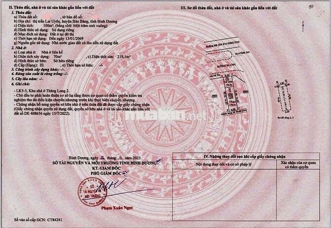 CHÍNH CHỦ CẦN BÁN GẤP NHÀ 1 TRỆT 2 LẦU 100M2 NGAY TRUNG TÂM BÀU BÀNG