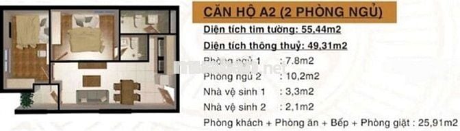 Căn hộ full nội thất cao cấp đã sửa chữa thành 3pn
