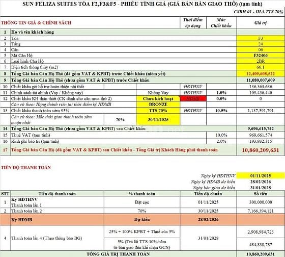 CĂN HỘ SUN FELIZA SUITES Cầu Giấy