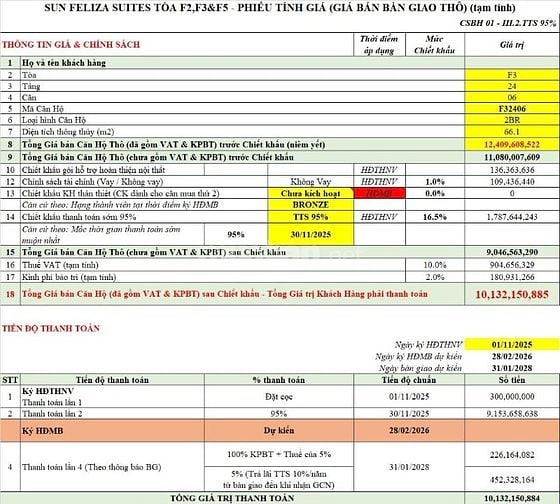 CĂN HỘ SUN FELIZA SUITES Cầu Giấy