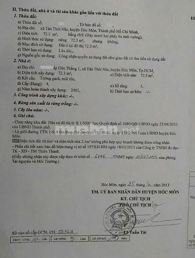 BÁN NHÀ CẤP 4 TÂN THỚI NHÌ - HÓC MÔN – GIÁ CHỈ 775 TRIỆU - SỔ HỒNG RIÊ