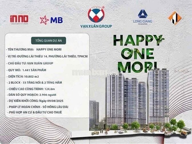 CĂN HỘ HAPPY ONE MORI LÁI THIÊU ĐỐI DIÊN AEON MALL MT QL13