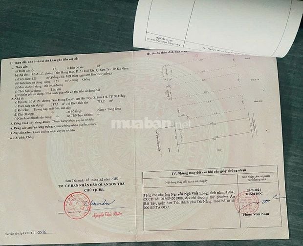 250m2 / 89 tỷ Đất Đường Trần Hưng Đạo,Sát Cầu Rồng Đà Nẵng.Nhìn Sông H