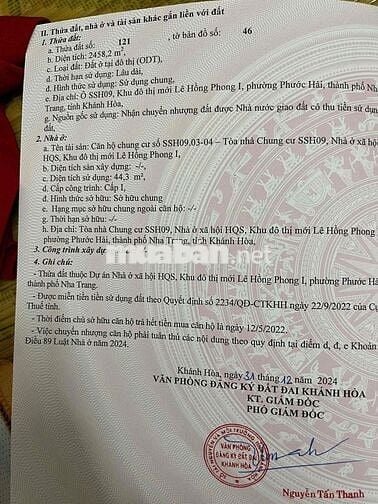 Chính chủ kẹt tiền cần bán căn 2pn Ssh09 45m2