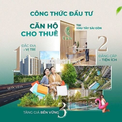 BÁN CĂN HỘ 1PN+1WC -44M2-NẰM SÁT CHỢ BÌNH CHÁNH - 1 TỶ 2