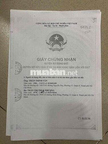 Cần bán nhà 1 trệt 2 lầu 1 sân thượng ngay Bình Đông ,Q8 chỉ 4,3 tỷ.