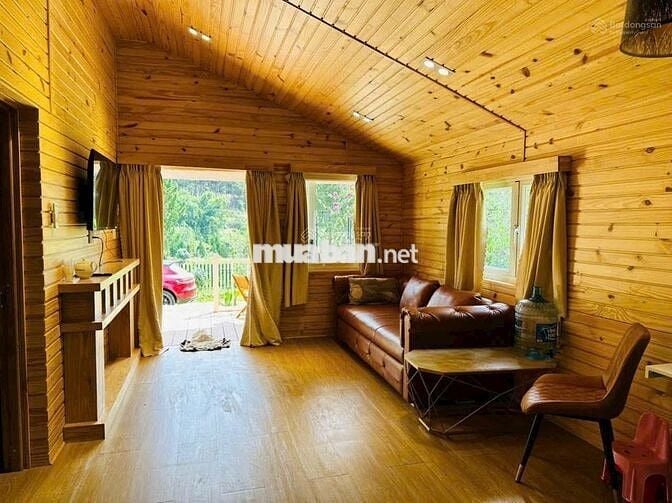 Bán lại lô đất 388m2 giá 489triệu sẵn căn bungalow - sân vườn - hồ cá