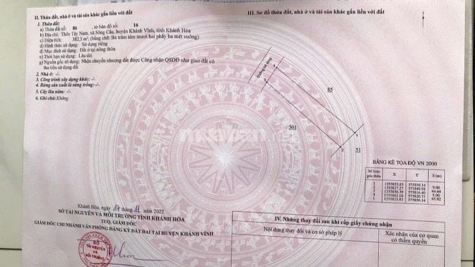 Bán đất thổ cư xã khánh vĩnh vị trí siêu đẹp