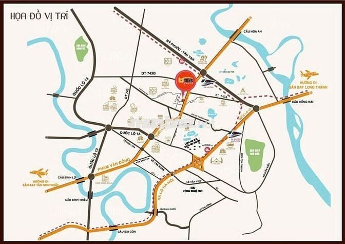 Căn hộ 58m2 - 2PN+2WC - Dĩ An, Bình Dương