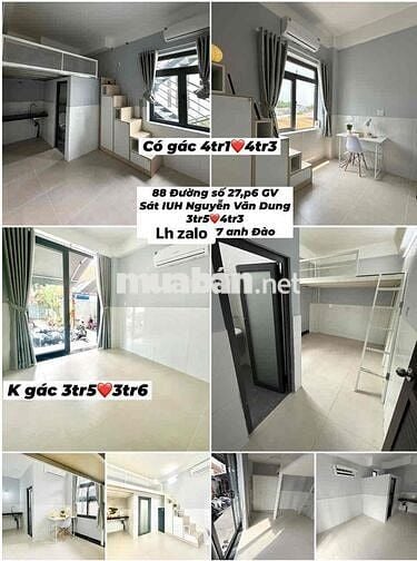 P sát IUH Nguyễn Văn Dung k gác và có gác 3tr5-4tr3