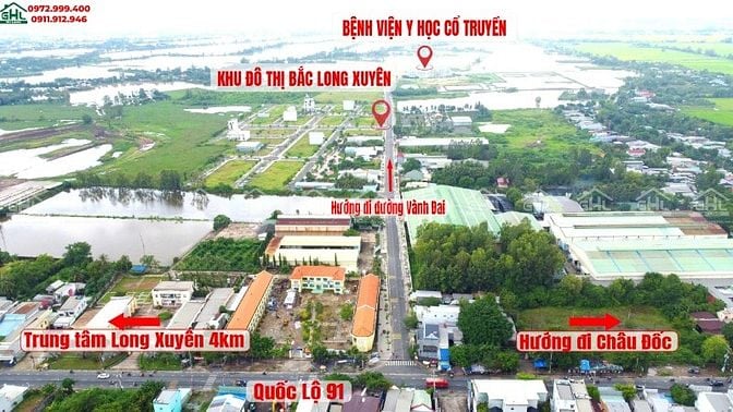 CẶP NỀN MẶT TIỀN ĐƯỜNG CHÍNH KHU ĐÔ THỊ BẮC LONG XUYÊN