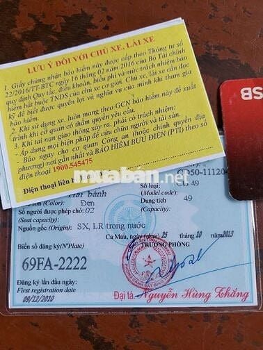 Thanh lý Biển VIP 2222