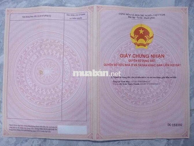 NHÀ BÁN CÓ SỔ ( Chính chủ - Giá cả thương lượng)