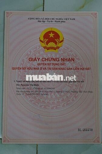 Chính chủ cần bán 173m2 đất tại Hòa Phú, Củ Chi