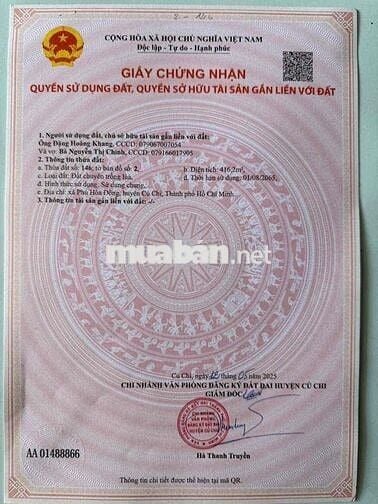 Kẹt tiền bán gấp khu đất lúa (4620m2) đường Cá lăng, xã phú hoà đông