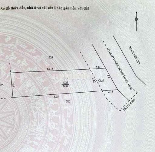 Nền 74m2 ONT - Lộ Oto 4m - Cách TL923 100m - Cách Chợ 2Km - Giá 490Tr