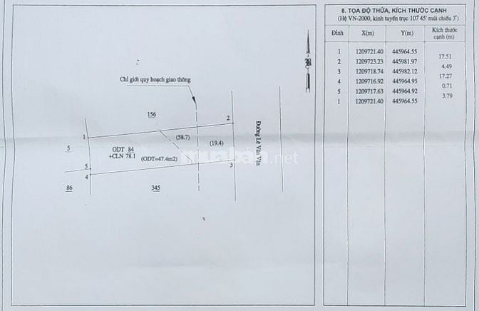 Đất mặt tiền đường Lê Văn Vận, trung tâm thành phố Long Khánh