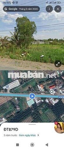 Đất Mặt Tiền Chợ Gạo Tân Phú 2 , Tân Thuận Bình.