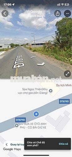 Đất Mặt Tiền Chợ Gạo Tân Phú 2 , Tân Thuận Bình.