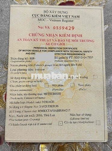 Mitsubishi Mirage . SX 2016 . 1.2 AT . 86.225 km